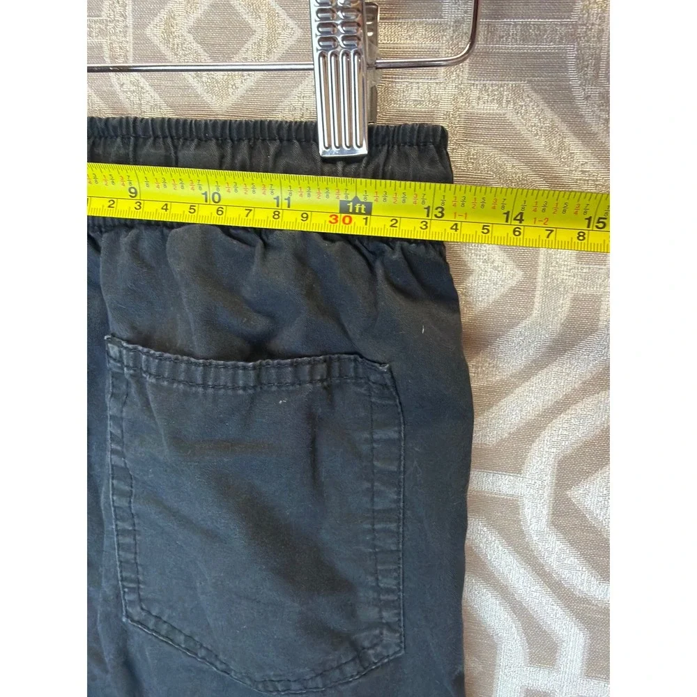 Cat & Jack Boys Black Elastic Waist Drawstring Chino Shorts XL 14 100% Cotton